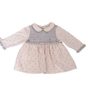 NWT Leveret Pink And Gray Polka Dot Dress Size 2T